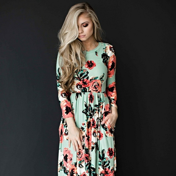 Floral prints long dresses - Picture 1 of 1